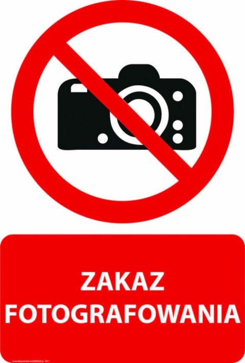 Tablica X Cm Zakaz Fotografowania